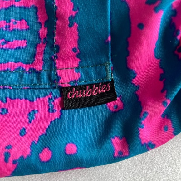 Chubbies Pink and Blue Geometric men’s Athletic Shorts - Picture 10 of 10